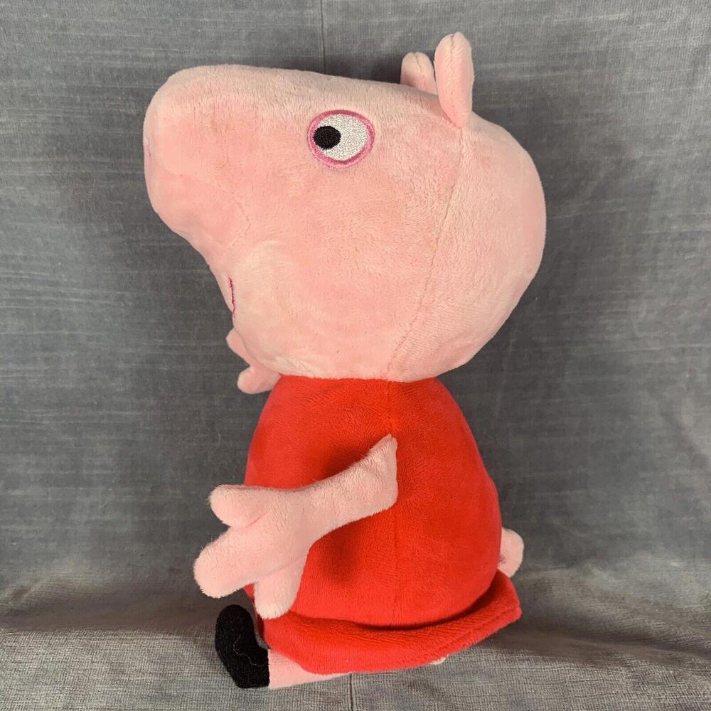 Peppa Pig Plush Official Licensed Stuffed Animal 11" Toy Red Dress READ